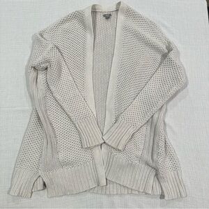 Aerie White Open-Front Cardigan • Knit Ribbed Textured Sweater • Women’s XS/S